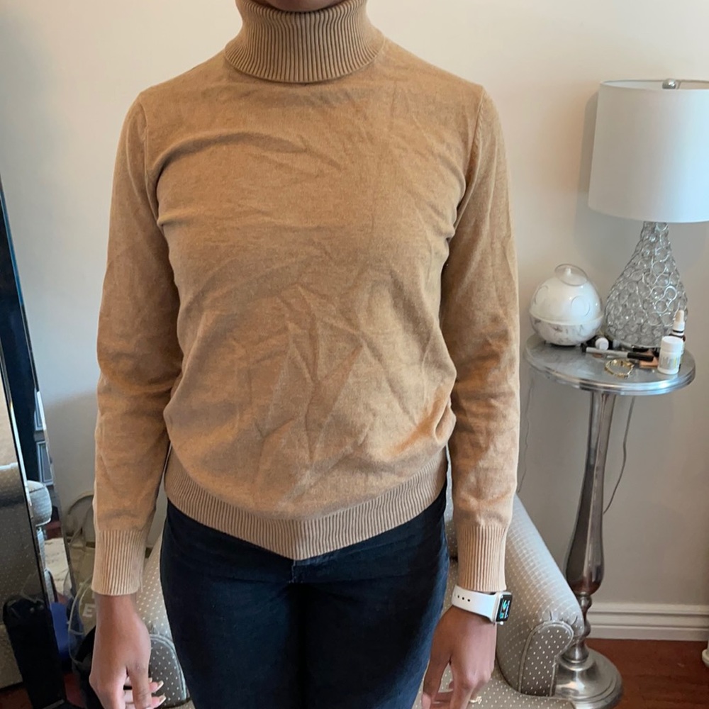 Tan turtleneck